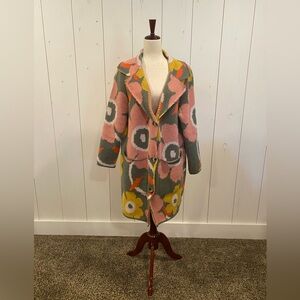 Davi & Dani Flower Bomb long sweater cardigan